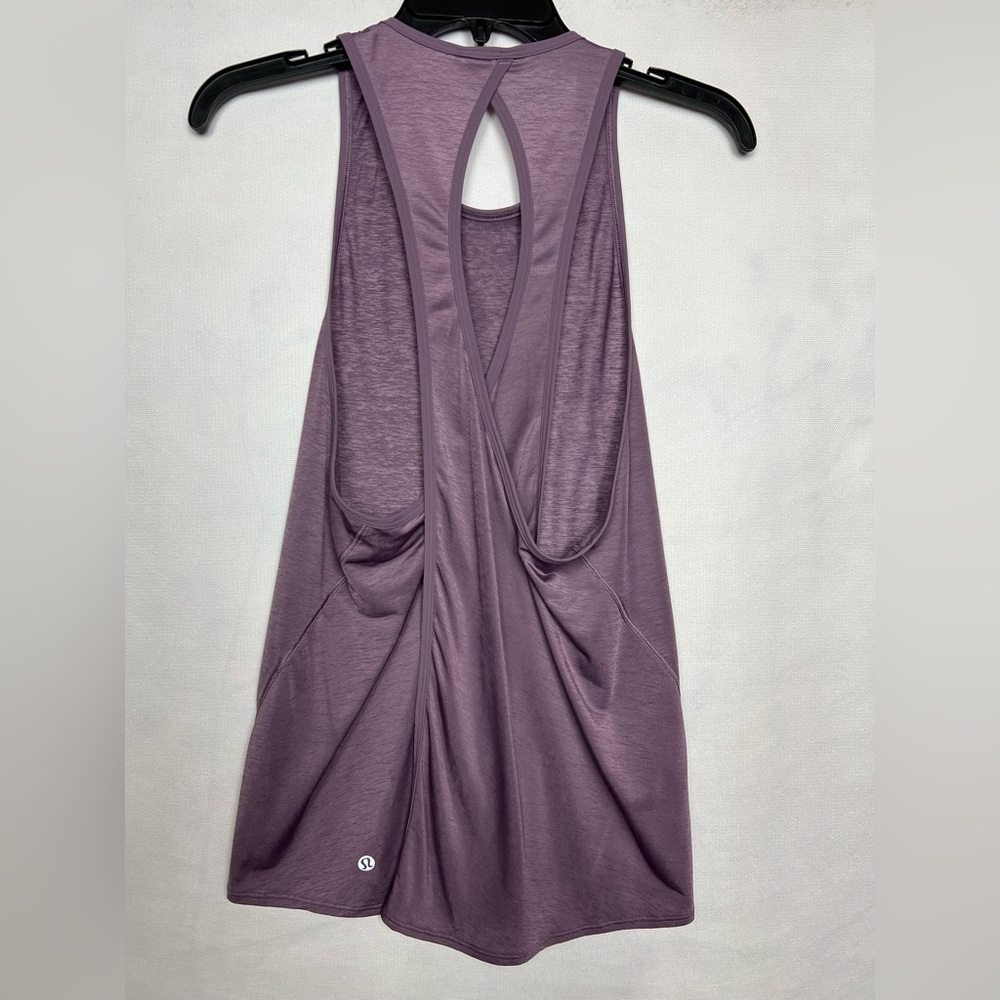 Lululemon Purple Tank Top, open crossed back